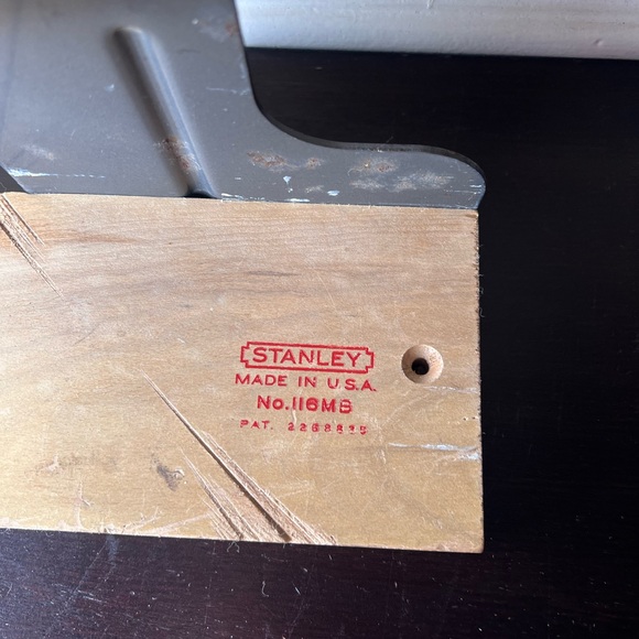 Vintage 1950's Stanley Tools Miter Box, No. 116MB, Wood Working, Carpentry, Man - Picture 3 of 7